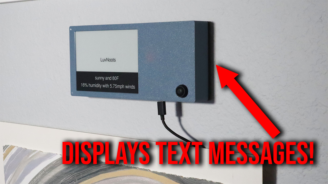 Text message wall display (LuvNoots)